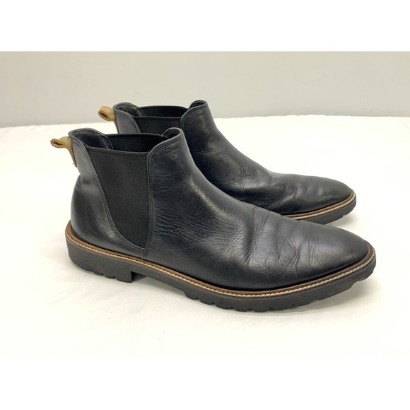ECCO Incise Black Chelsea Leather Bootie Ankle Boots Women's US 10 / EU 42 EUC - Picture 1 of 16